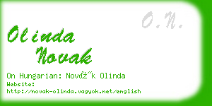 olinda novak business card